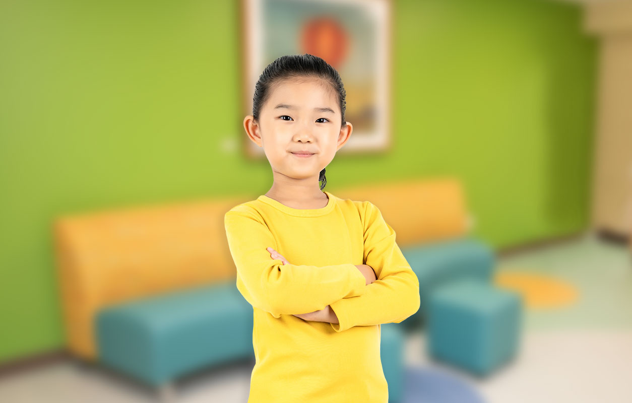 young female child at yale new haven children's hospital pediatric specialty center 