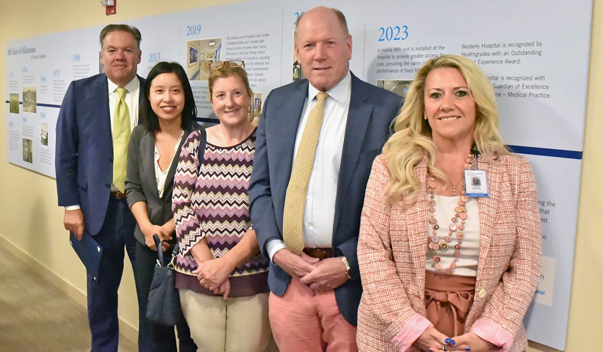 Rich Lisitano, president of L+M and Westerly hospitals; Victoria Gu, Rhode Island state senator; Mary Scialaba, vice president, Westerly Town Council; Shawn Lacey, Westerly town manager; and Carrie Kenyon, RN, vice president of Operations, L+M and Westerly hospitals
