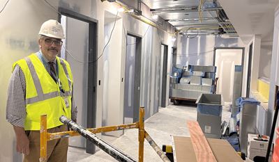 Adam Kuhn, project manager for L+M’s ED renovation